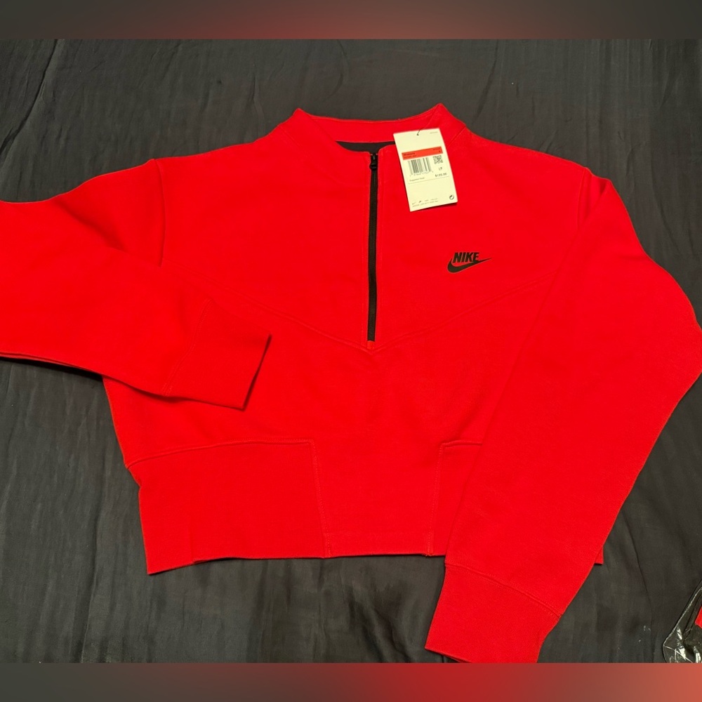 Nike Women's Red Half-Zip Top